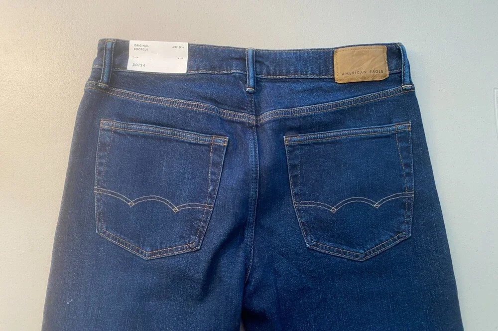 NWT American Eagle AirFlex+ Original Bootcut Jeans Men's 30x34 Dark Indigo